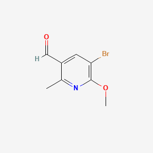 molecular formula C8H8BrNO2 B8176129 5-Bromo-6-methoxy-2-methylpyridine-3-carbaldehyde 