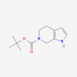 molecular formula C12H18N2O2 B8176147 Tert-butyl 1,4,5,7-tetrahydro-6H-pyrrolo[2,3-C]pyridine-6-carboxylate 