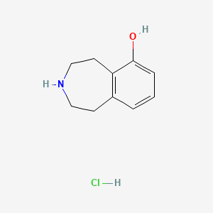 molecular formula C10H14ClNO B8176152 2,3,4,5-tetrahydro-1H-3-benzazepin-6-ol hydrochloride 