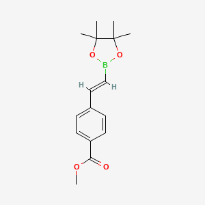 molecular formula C16H21BO4 B8176159 (E)-methyl 4-(2-(4,4,5,5-tetramethyl-1,3,2-dioxaborolan-2-yl)vinyl)benzoate 
