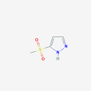 molecular formula C4H6N2O2S B8176167 3-Methanesulfonyl-1H-pyrazole 