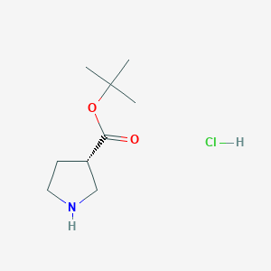 molecular formula C9H18ClNO2 B8176172 Tert-butyl (3S)-pyrrolidine-3-carboxylate hydrochloride 