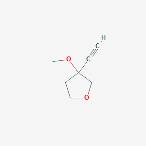 molecular formula C7H10O2 B8176184 3-Ethynyl-3-methoxytetrahydrofuran 