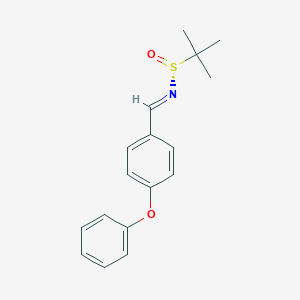molecular formula C17H19NO2S B8176203 (NE,R)-2-methyl-N-[(4-phenoxyphenyl)methylidene]propane-2-sulfinamide 