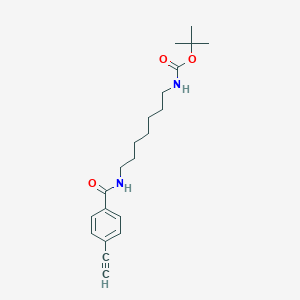 molecular formula C21H30N2O3 B8176222 tert-Butyl (7-(4-ethynylbenzamido)heptyl)carbamate 