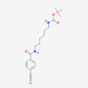 molecular formula C20H28N2O3 B8176229 tert-Butyl (6-(4-ethynylbenzamido)hexyl)carbamate 