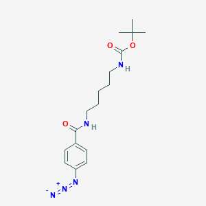 molecular formula C17H25N5O3 B8176247 tert-Butyl (5-(4-azidobenzamido)pentyl)carbamate 