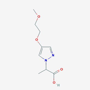 molecular formula C9H14N2O4 B8176254 2-(4-(2-Methoxyethoxy)-1H-pyrazol-1-yl)propanoic acid 