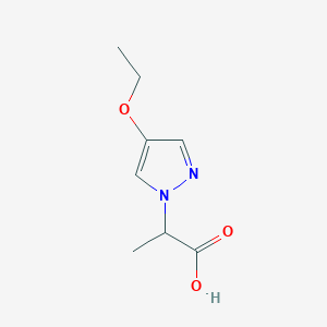 molecular formula C8H12N2O3 B8176268 2-(4-Ethoxy-1H-pyrazol-1-yl)propanoic acid 