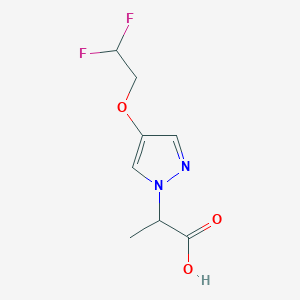 molecular formula C8H10F2N2O3 B8176282 2-(4-(2,2-Difluoroethoxy)-1H-pyrazol-1-yl)propanoic acid 
