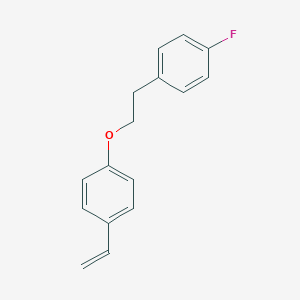 molecular formula C16H15FO B8176295 1-Fluoro-4-(2-(4-vinylphenoxy)ethyl)benzene 