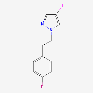 molecular formula C11H10FIN2 B8176305 1-(4-Fluorophenethyl)-4-iodo-1H-pyrazole 