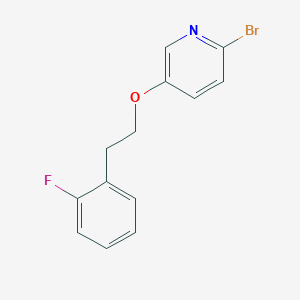 molecular formula C13H11BrFNO B8176334 2-Bromo-5-(2-fluorophenethoxy)pyridine 