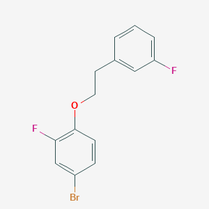 molecular formula C14H11BrF2O B8176343 4-Bromo-2-fluoro-1-(3-fluorophenethoxy)benzene 