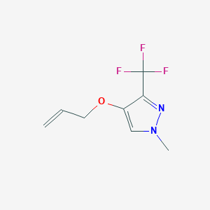 molecular formula C8H9F3N2O B8176370 4-(Allyloxy)-1-methyl-3-(trifluoromethyl)-1H-pyrazole 