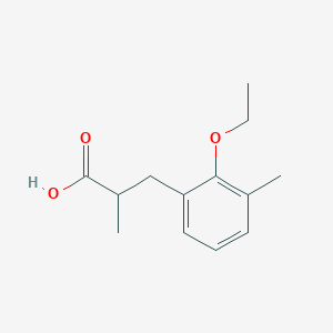 molecular formula C13H18O3 B8176388 3-(2-Ethoxy-3-methylphenyl)-2-methylpropanoic acid 
