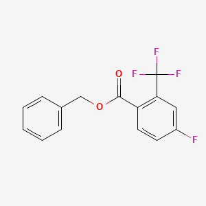 molecular formula C15H10F4O2 B8176426 Benzyl 4-fluoro-2-(trifluoromethyl)benzoate 
