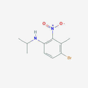 molecular formula C10H13BrN2O2 B8176443 4-Bromo-N-isopropyl-3-methyl-2-nitroaniline 
