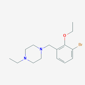 molecular formula C15H23BrN2O B8176560 1-(3-Bromo-2-ethoxybenzyl)-4-ethylpiperazine 