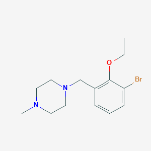 molecular formula C14H21BrN2O B8176562 1-(3-Bromo-2-ethoxybenzyl)-4-methylpiperazine 