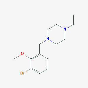 molecular formula C14H21BrN2O B8176576 1-(3-Bromo-2-methoxybenzyl)-4-ethylpiperazine 