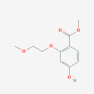molecular formula C11H14O5 B8176613 Methyl 4-hydroxy-2-(2-methoxyethoxy)benzoate 