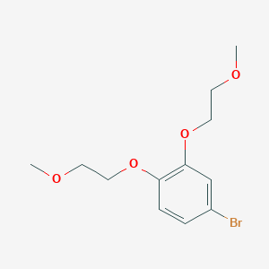 molecular formula C12H17BrO4 B8176629 4-Bromo-1,2-bis(2-methoxyethoxy)benzene 