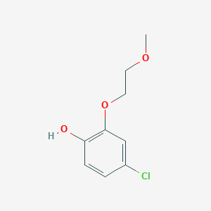molecular formula C9H11ClO3 B8176697 4-Chloro-2-(2-methoxyethoxy)phenol 