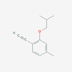 molecular formula C13H16O B8176716 1-Ethynyl-2-isobutoxy-4-methylbenzene 