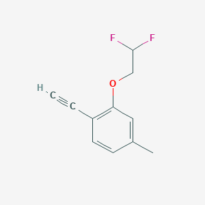 molecular formula C11H10F2O B8176717 2-(2,2-Difluoroethoxy)-1-ethynyl-4-methylbenzene 