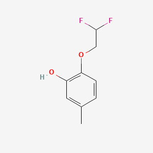 molecular formula C9H10F2O2 B8176738 2-(2,2-Difluoroethoxy)-5-methylphenol 