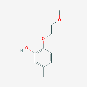 molecular formula C10H14O3 B8176744 2-(2-Methoxyethoxy)-5-methylphenol 