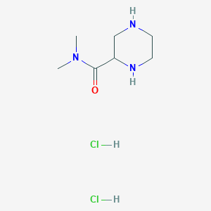 molecular formula C7H17Cl2N3O B8176754 N,N-Dimethylpiperazine-2-carboxamide 2HCl 
