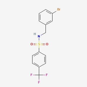 molecular formula C14H11BrF3NO2S B8176765 N-(3-Bromobenzyl)-4-(trifluoromethyl) benzenesulfonamide 