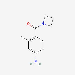 molecular formula C11H14N2O B8176786 (4-Amino-2-methylphenyl)(azetidin-1-yl)methanone 