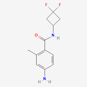 molecular formula C12H14F2N2O B8176789 4-Amino-N-(3,3-difluorocyclobutyl)-2-methylbenzamide 