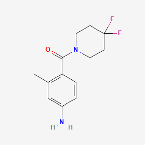 molecular formula C13H16F2N2O B8176801 (4-Amino-2-methylphenyl)(4,4-difluoropiperidin-1-yl)methanone 