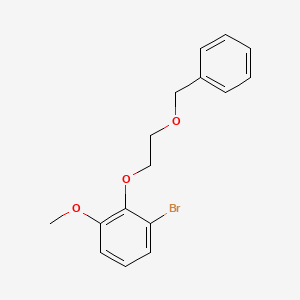 molecular formula C16H17BrO3 B8176868 2-(2-(Benzyloxy)ethoxy)-1-bromo-3-methoxybenzene 