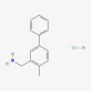 (2-Methyl-5-phenylphenyl)methanamine;hydrochloride