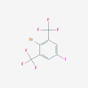 molecular formula C8H2BrF6I B8176896 2-Bromo-5-iodo-1,3-bis(trifluoromethyl)benzene 