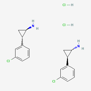 (1S,2R)-2-(3-chlorophenyl)cyclopropan-1-amine;(1R,2S)-2-(3-chlorophenyl)cyclopropan-1-amine;dihydrochloride