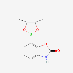 molecular formula C13H16BNO4 B8176970 2-Oxo-2,3-dihydrobenzoxazole-7-boronic Acid Pinacol Ester 