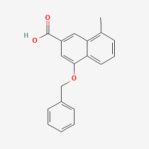 molecular formula C19H16O3 B8176993 4-(Benzyloxy)-8-methyl-2-naphthoic Acid 