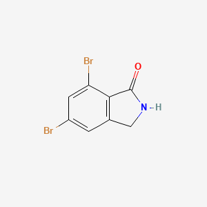 molecular formula C8H5Br2NO B8177014 5,7-Dibromo-1-isoindolinone 