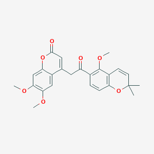 6,7-Dimethoxy-4-[2-(5-methoxy-2,2-dimethyl-2H-chromen-6-yl)-2-oxoethyl]-2H-chromen-2-one