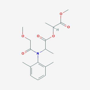 molecular formula C18H25NO6 B8177054 1-Methoxy-1-oxo-2-propyl 2-[N-(2,6-Dimethylphenyl)-2-methoxyacetamido]propanoate 