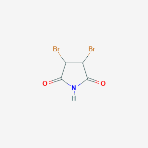 molecular formula C4H3Br2NO2 B8177066 3,4-Dibromopyrrolidine-2,5-dione 