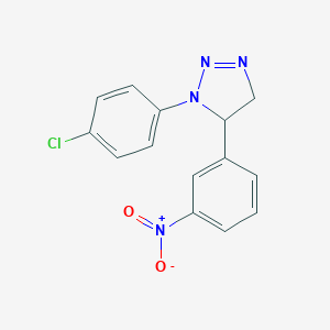 molecular formula C14H11ClN4O2 B081771 1-(4-Chlorophenyl)-5-(3-nitrophenyl)-4,5-dihydrotriazole CAS No. 10480-24-7