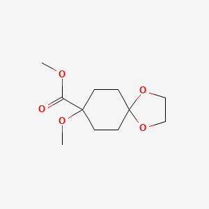 molecular formula C11H18O5 B8177102 Methyl 8-Methoxy-1,4-dioxaspiro[4.5]decane-8-carboxylate 