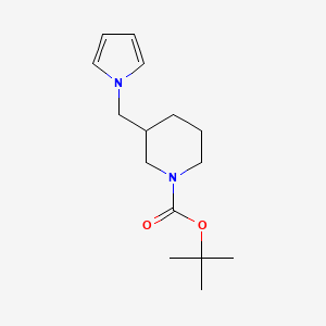 molecular formula C15H24N2O2 B8177111 1-Boc-3-[(1-pyrrolyl)methyl]piperidine 